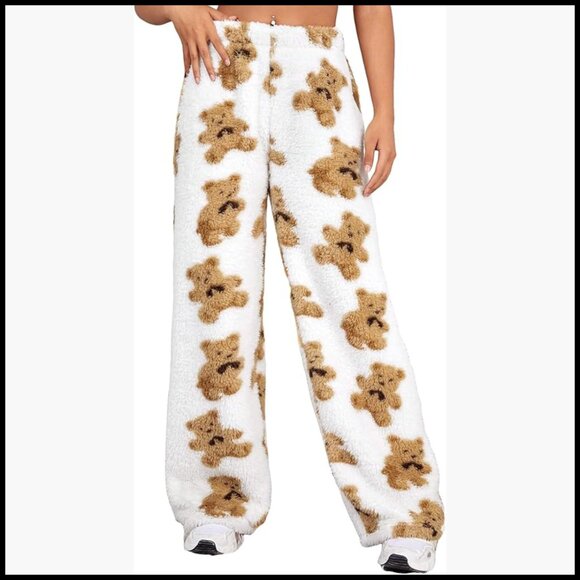 Fuzzy Plush Fleece Pajama Pants Cozy Loungewear Sleepwear